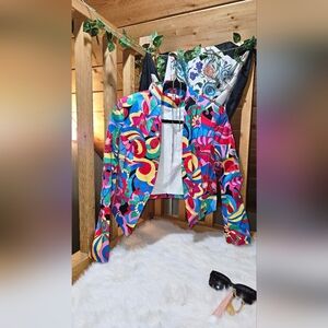 Colorful Floral Jacket Blazer